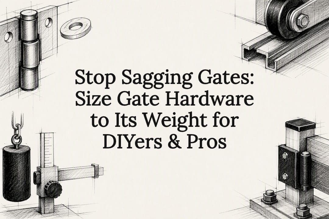 Stop Sagging Gates: Size Gate Hardware to Its Weight for DIYers & Pros