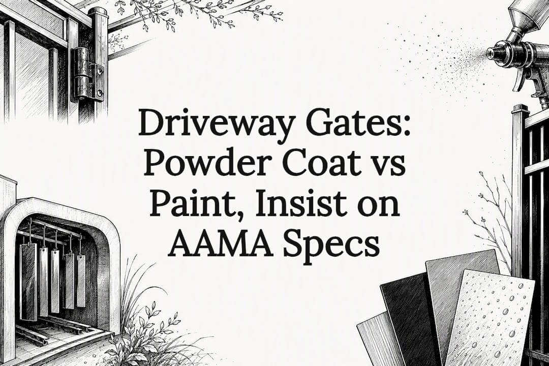 Driveway Gates: Powder Coat vs Paint, Insist on AAMA Specs