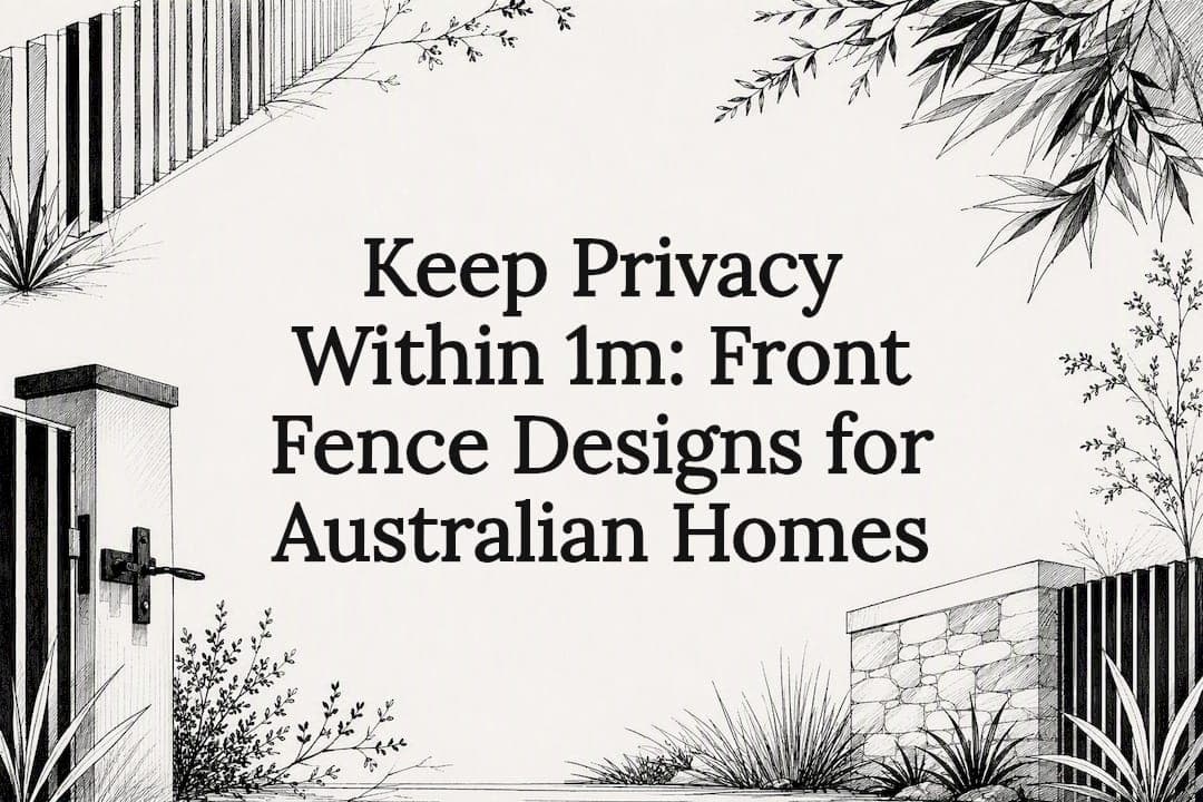 Keep Privacy Within 1m: Front Fence Designs for Australian Homes