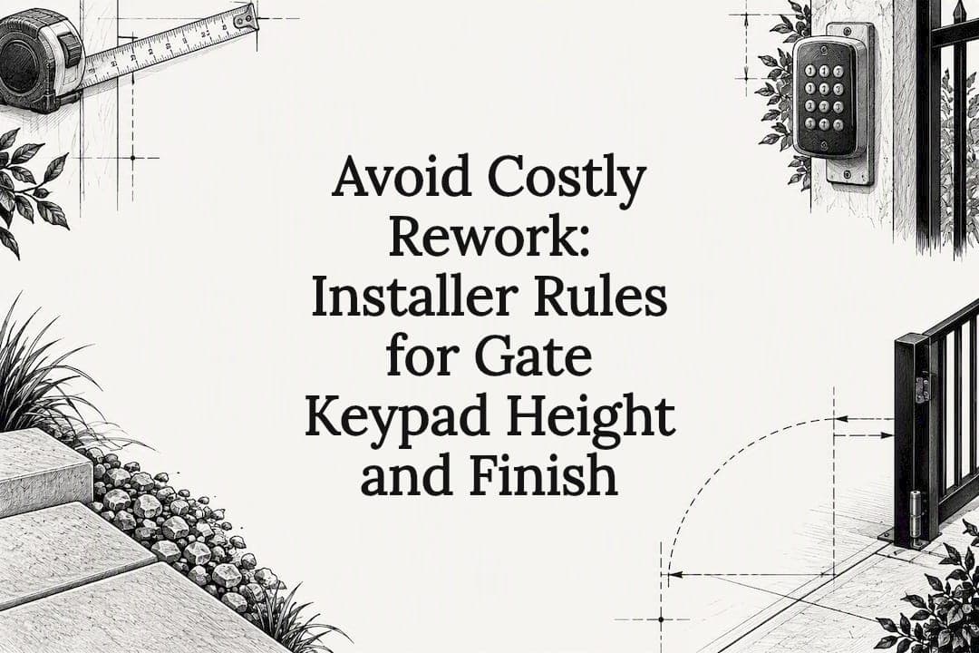 Avoid Costly Rework: Installer Rules for Gate Keypad Height and Finish