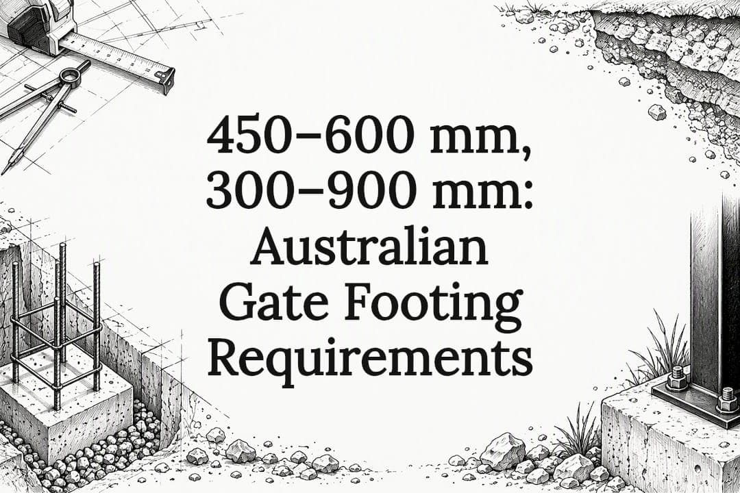 450–600 mm, 300–900 mm: Australian Gate Footing Requirements