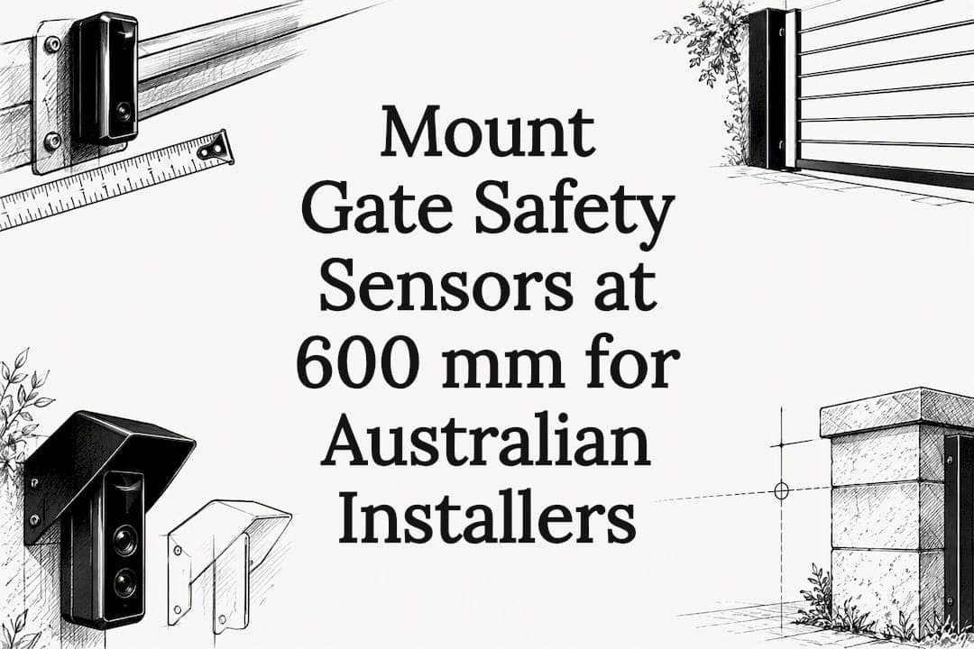 Mount Gate Safety Sensors at 600 mm for Australian Installers