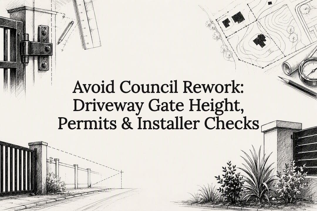 Avoid Council Rework: Driveway Gate Height, Permits & Installer Checks