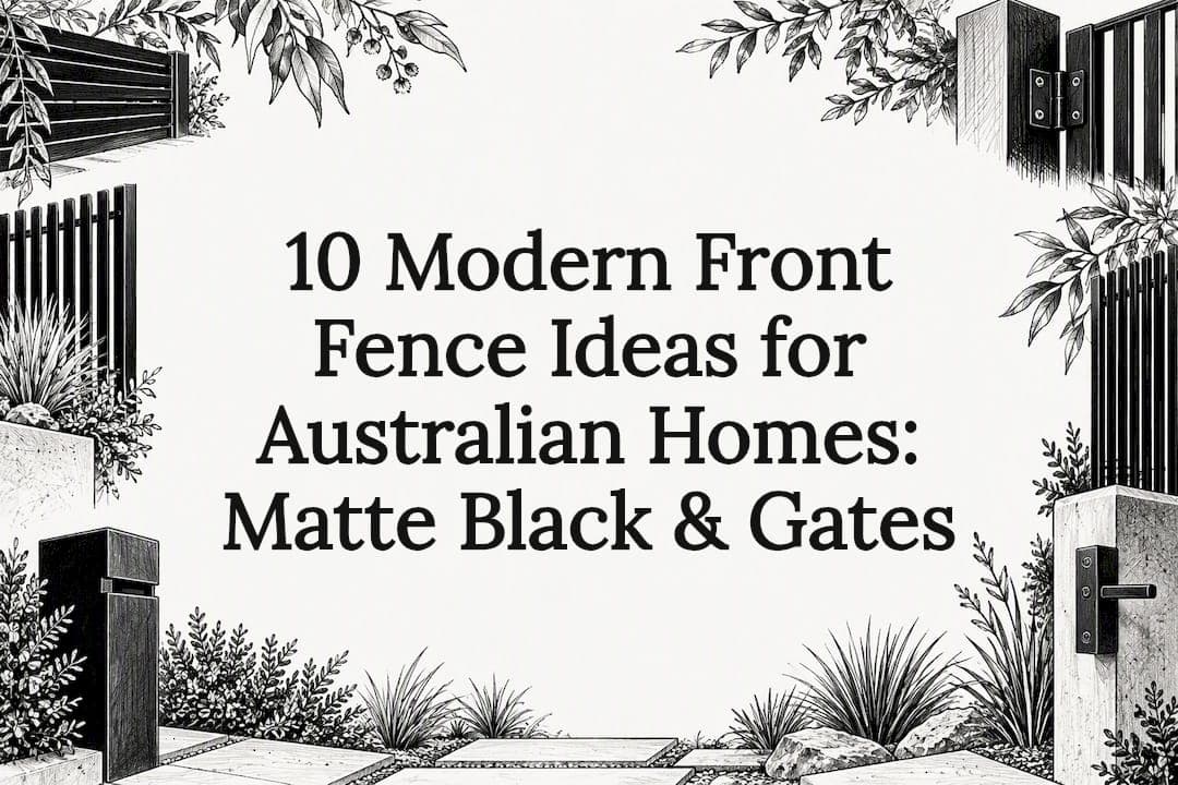 10 Modern Front Fence Ideas for Australian Homes: Matte Black & Gates