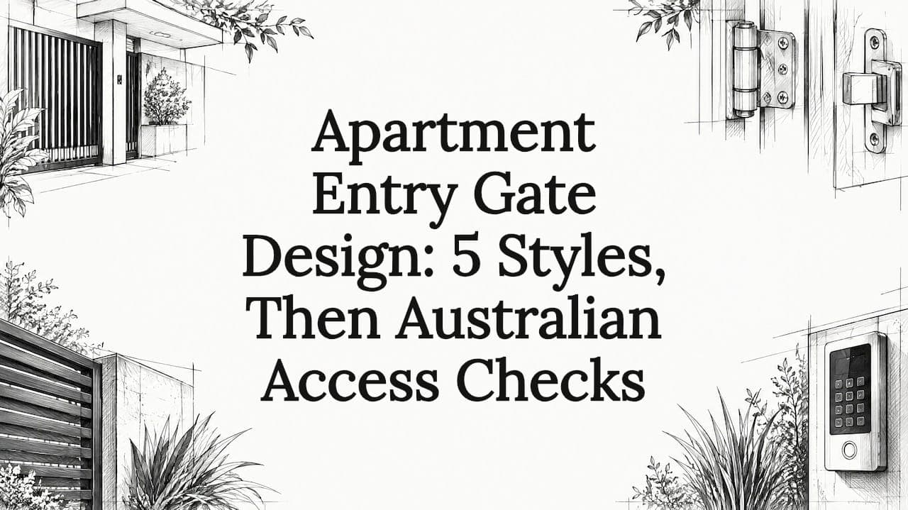 Apartment Entry Gate Design: 5 Styles, Then Australian Access Checks