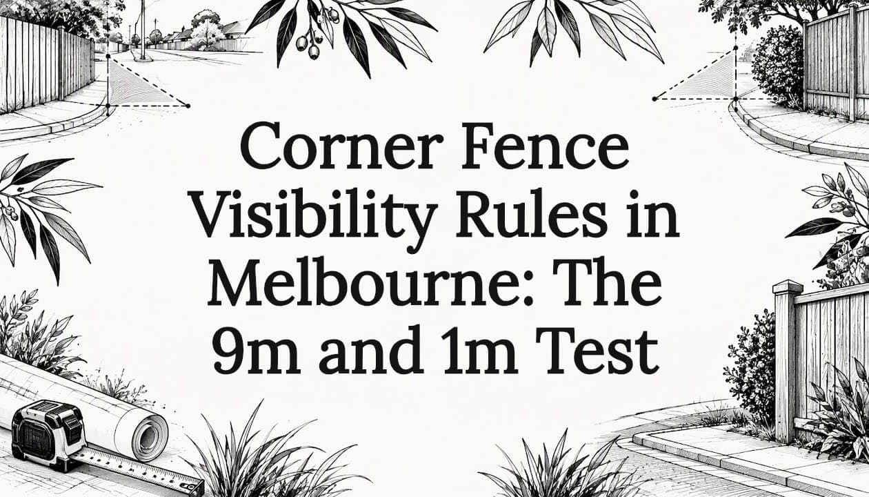 Corner Fence Visibility Rules in Melbourne: The 9m and 1m Test