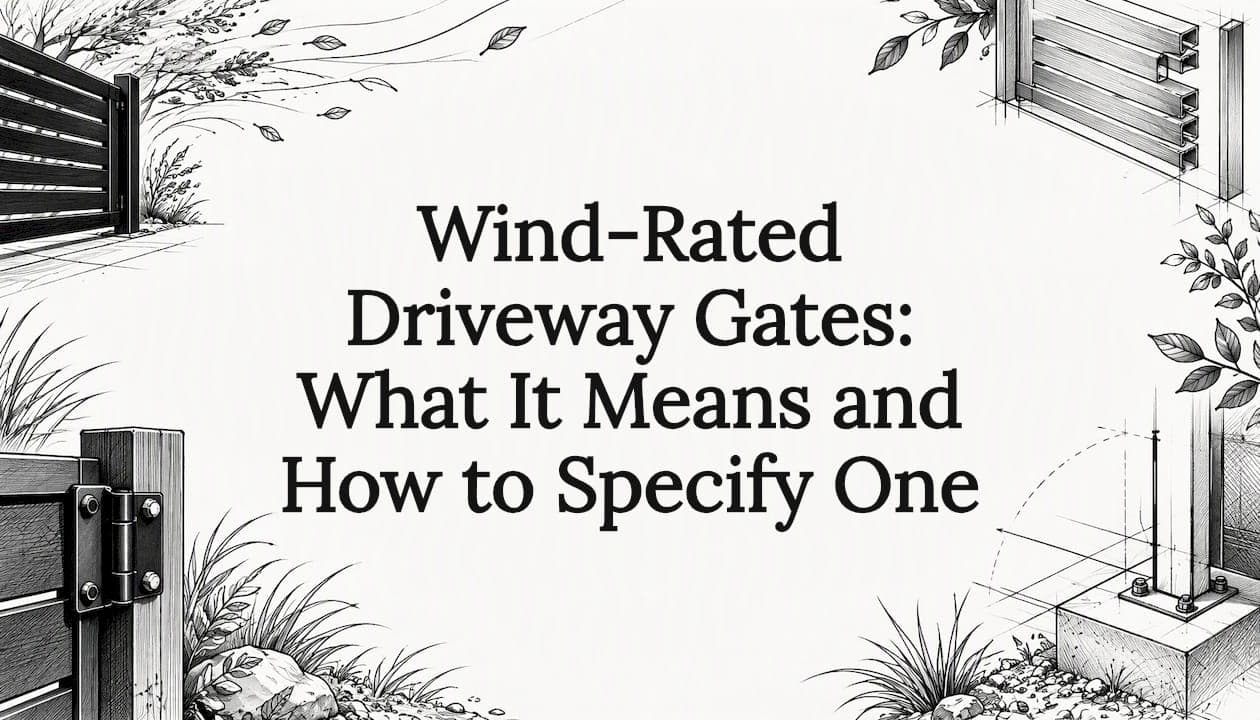 Wind-Rated Driveway Gates: What It Means and How to Specify One